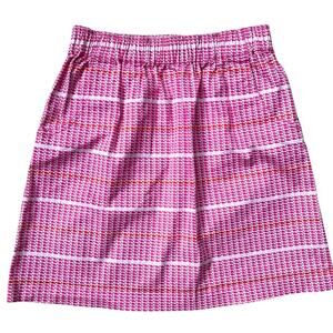 Vineyard Vines Whale Skirt Elastic Waist Pink Pockets Girl's Medium 10 12